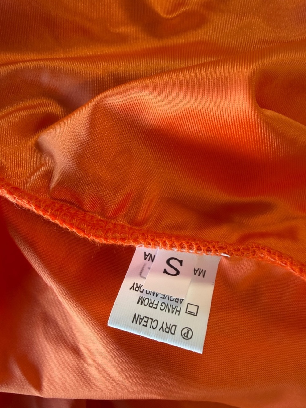 One-Shoulder Orange Evening Gown - - Picture 6 of 6